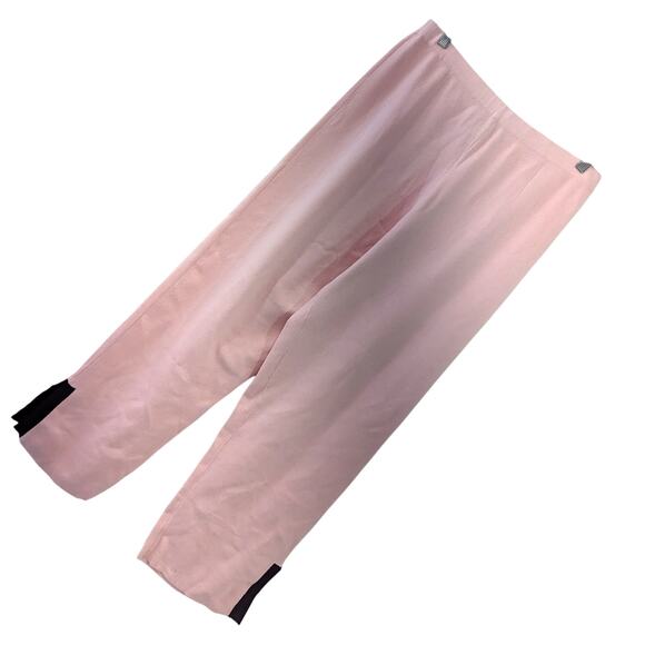 NWOT! DIANE GILMAN! BUBBLEGUM PINK & BLACK ELASTIC WAIST SWEAT PANTS! SZ L - Picture 8 of 8